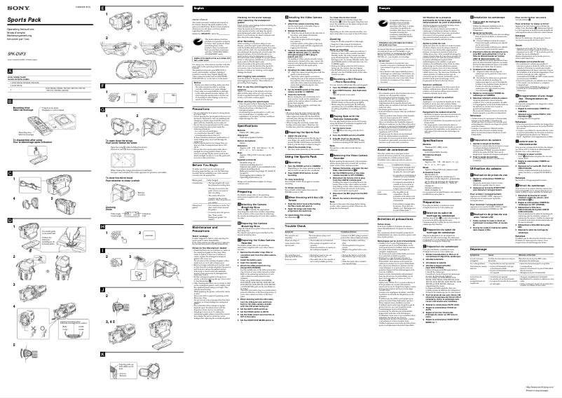 Página nº 1 - Manual de usuario Sony SPK-DVF3