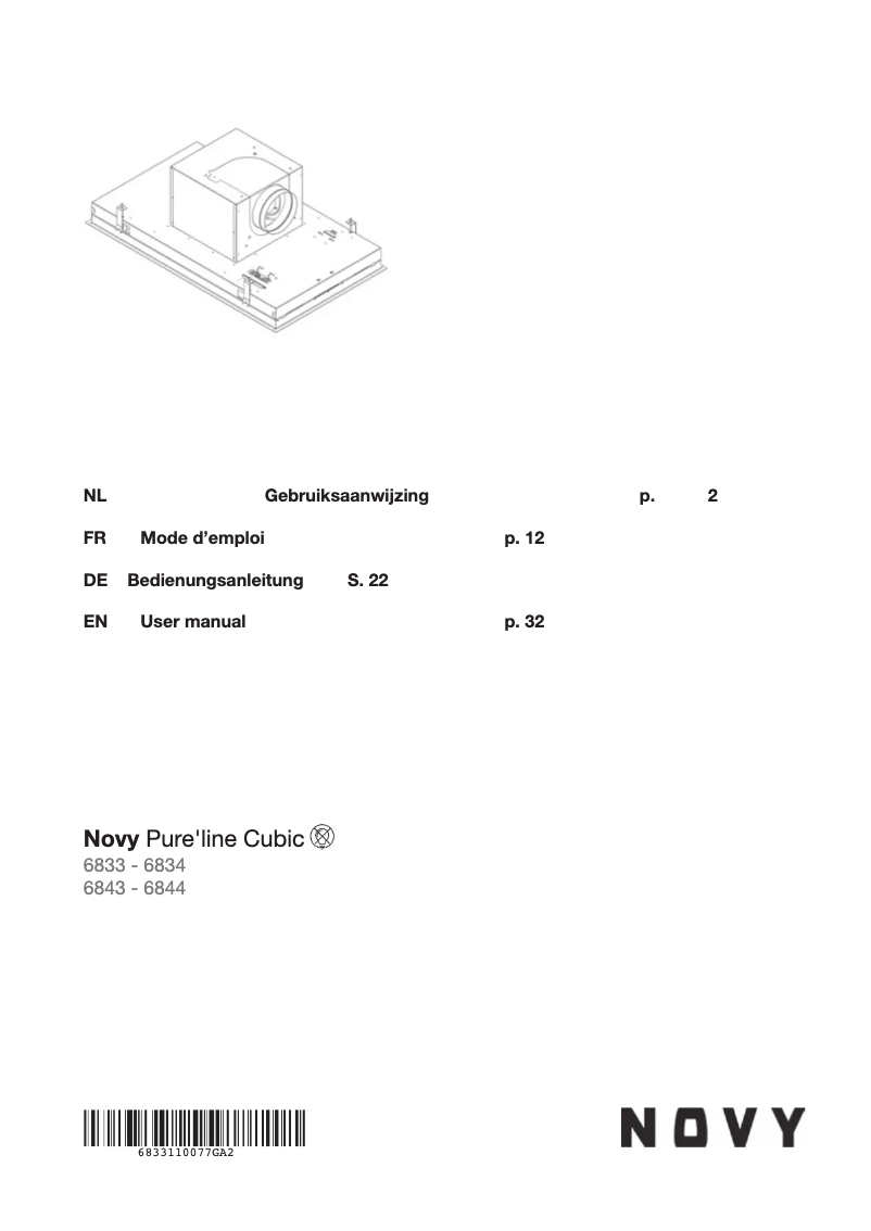 Página nº 1 - Manual de usuario Novy Pureline 6833