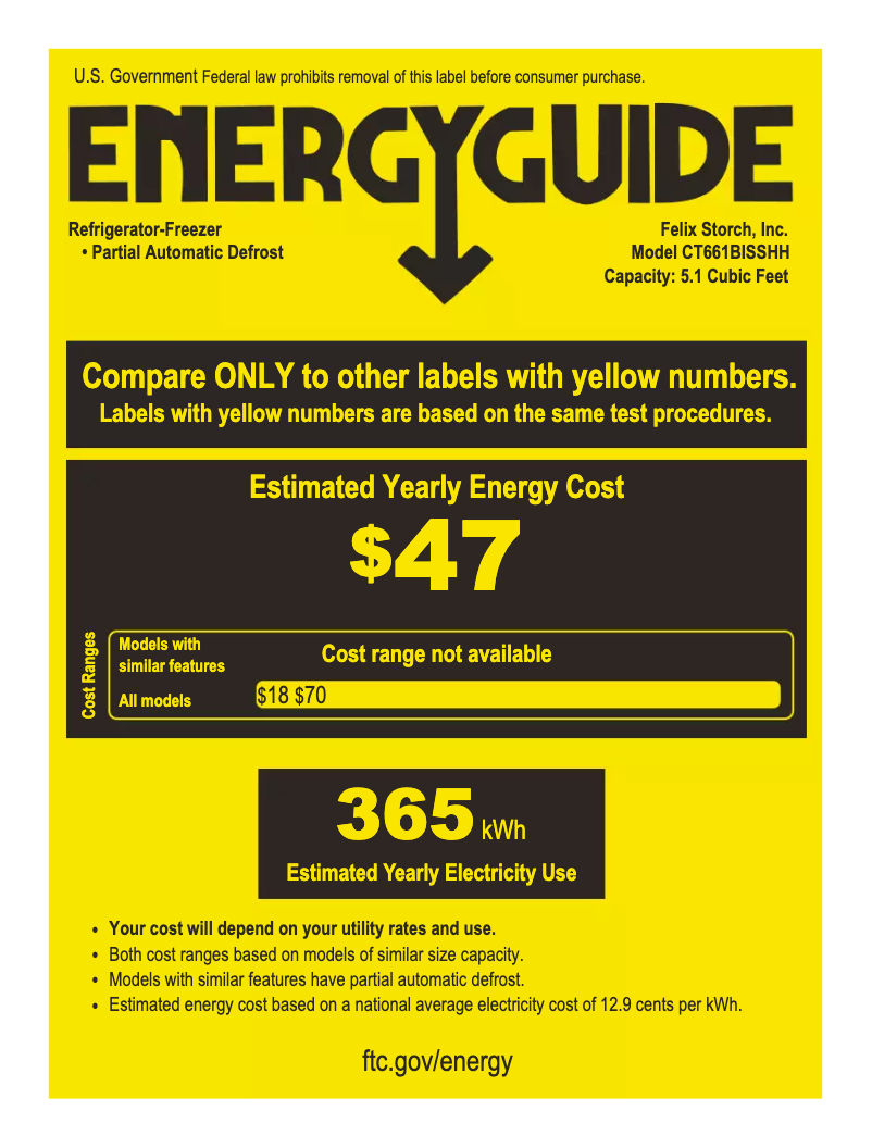 Página 1 del manual Etiqueta energética Summit CT661BIHH