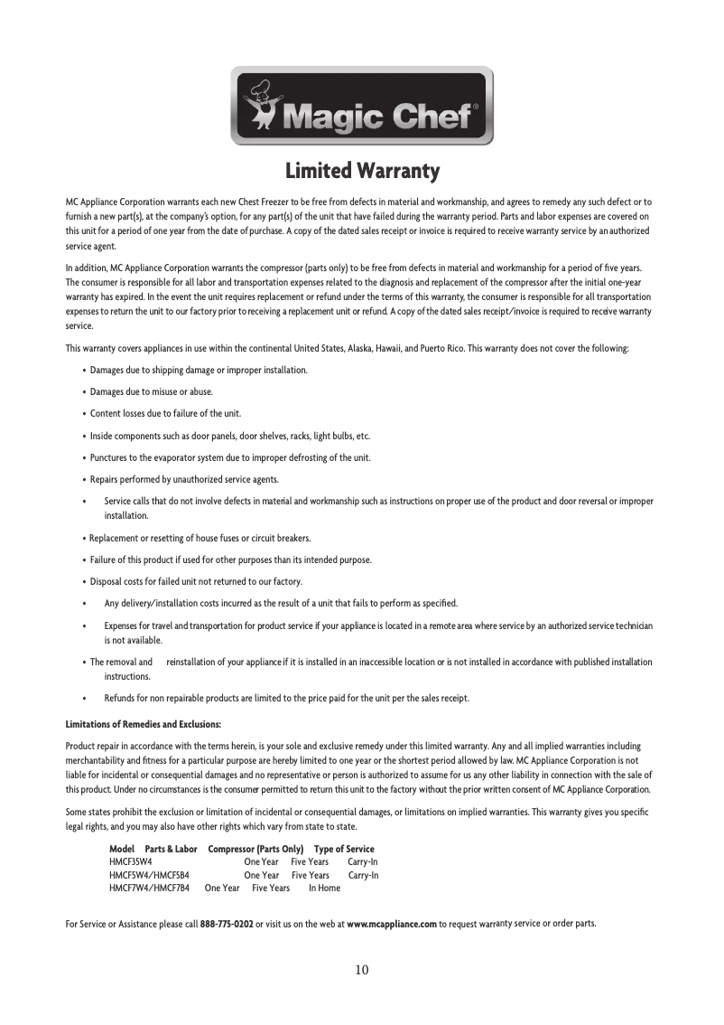 Imagen de la primera página del manual del dispositivo HMCF35W4