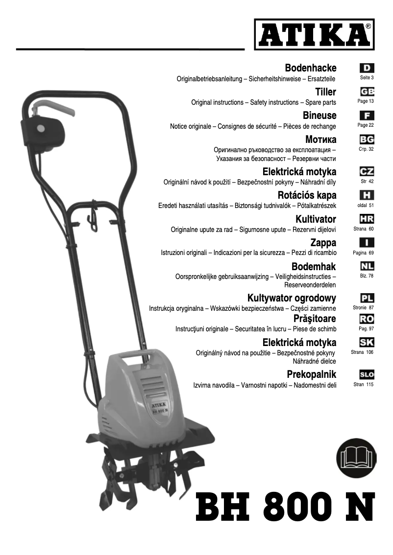 Página 1 del manual Manual de usuario ATIKA BH 800 N