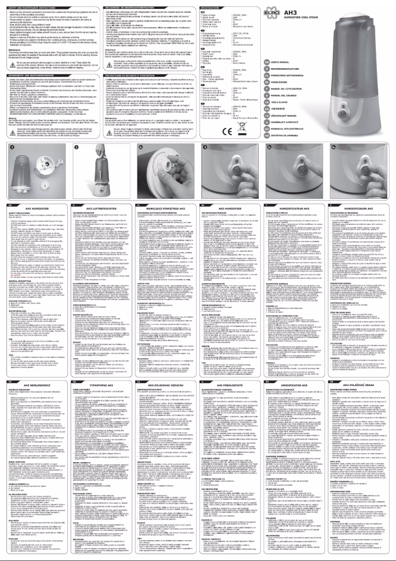 Imagen de la primera página del manual del dispositivo AH3