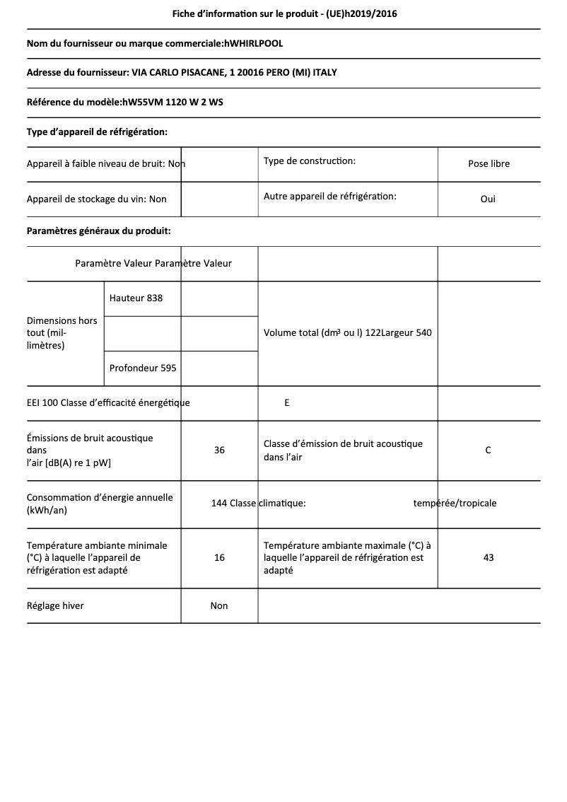 Imagen de la primera página del manual del dispositivo W55VM 1120 W 2 WS