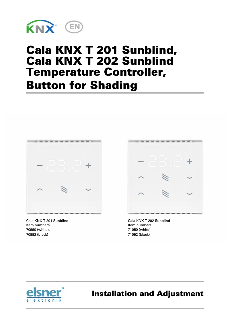 Página 1 del manual Manual de usuario Elsner Cala KNX T 202 Sunblind