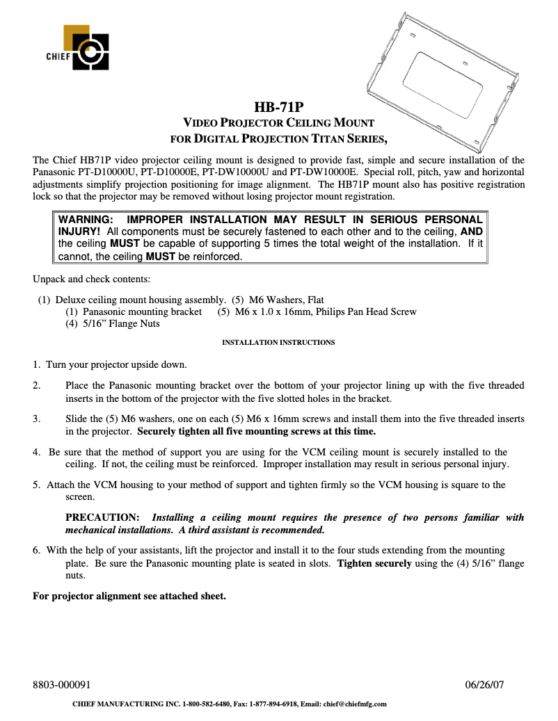 Imagen de la primera página del manual del dispositivo VCM71P