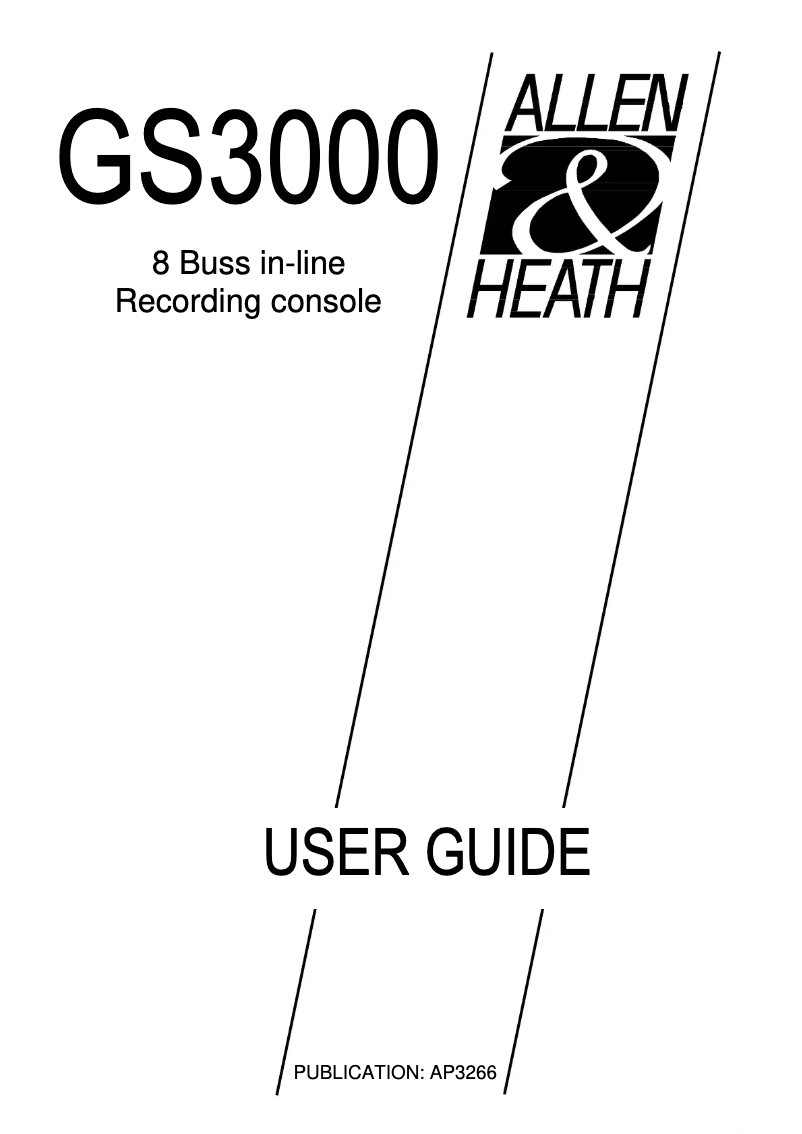 Imagen de la primera página del manual del dispositivo GS3000