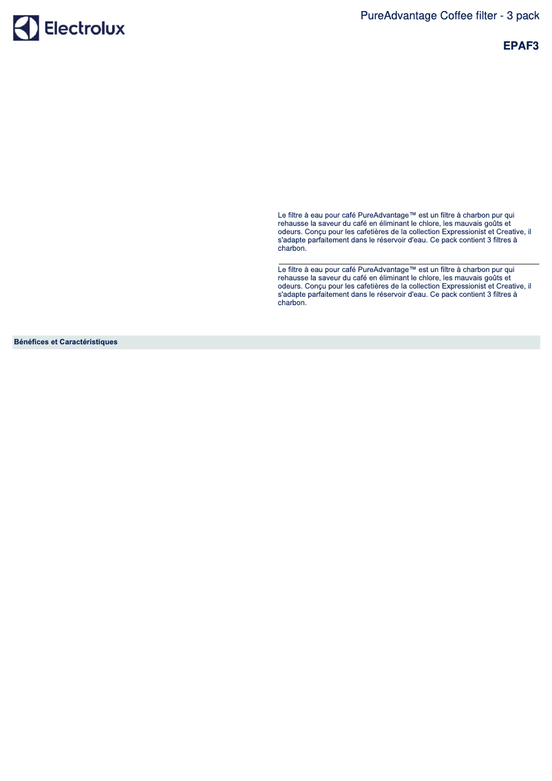 Página 1 del manual Manual de usuario Electrolux EPAF3