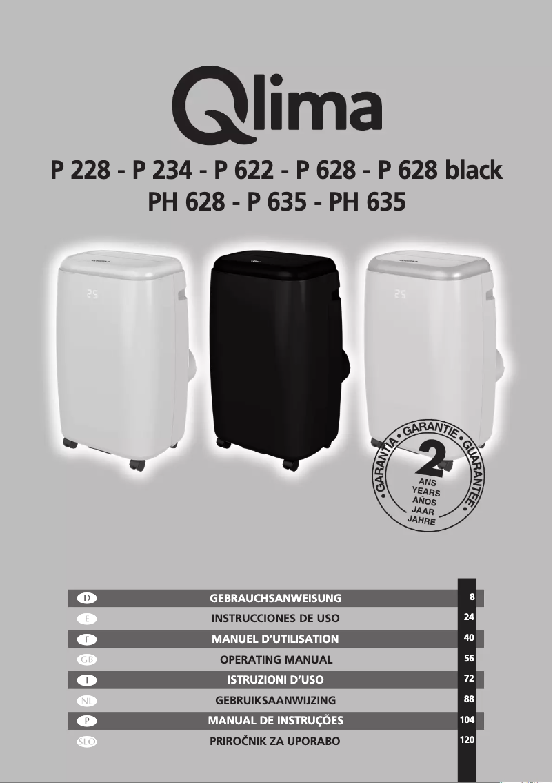 Página 1 del manual Manual de usuario Qlima P 622