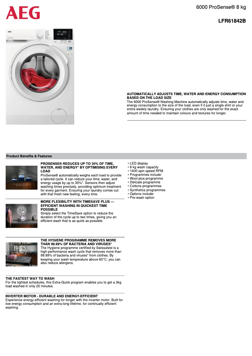 Imagen de la primera página del manual del dispositivo LFR61842B