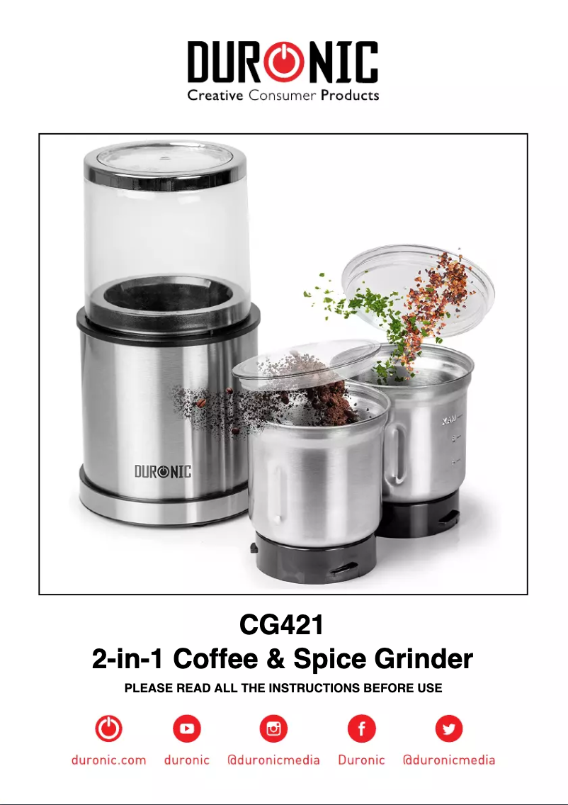 Página 1 del manual Manual de usuario Duronic CG421