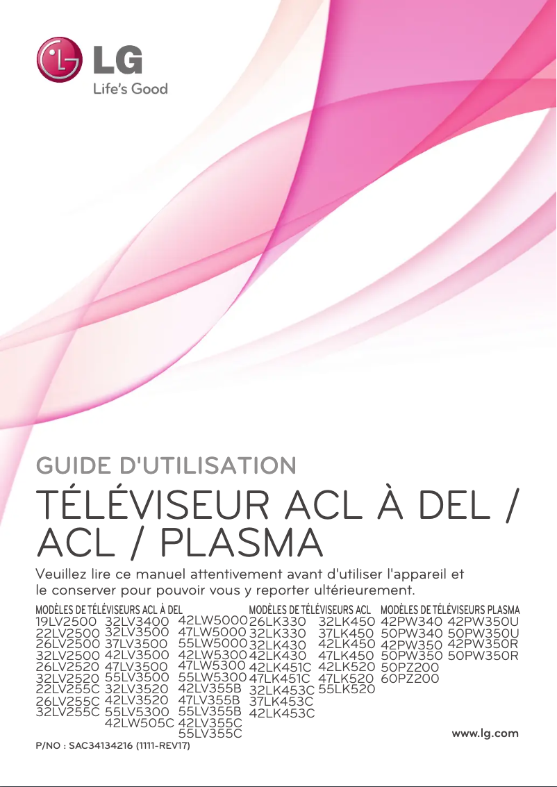 Imagen de la primera página del manual del dispositivo 26LV255C
