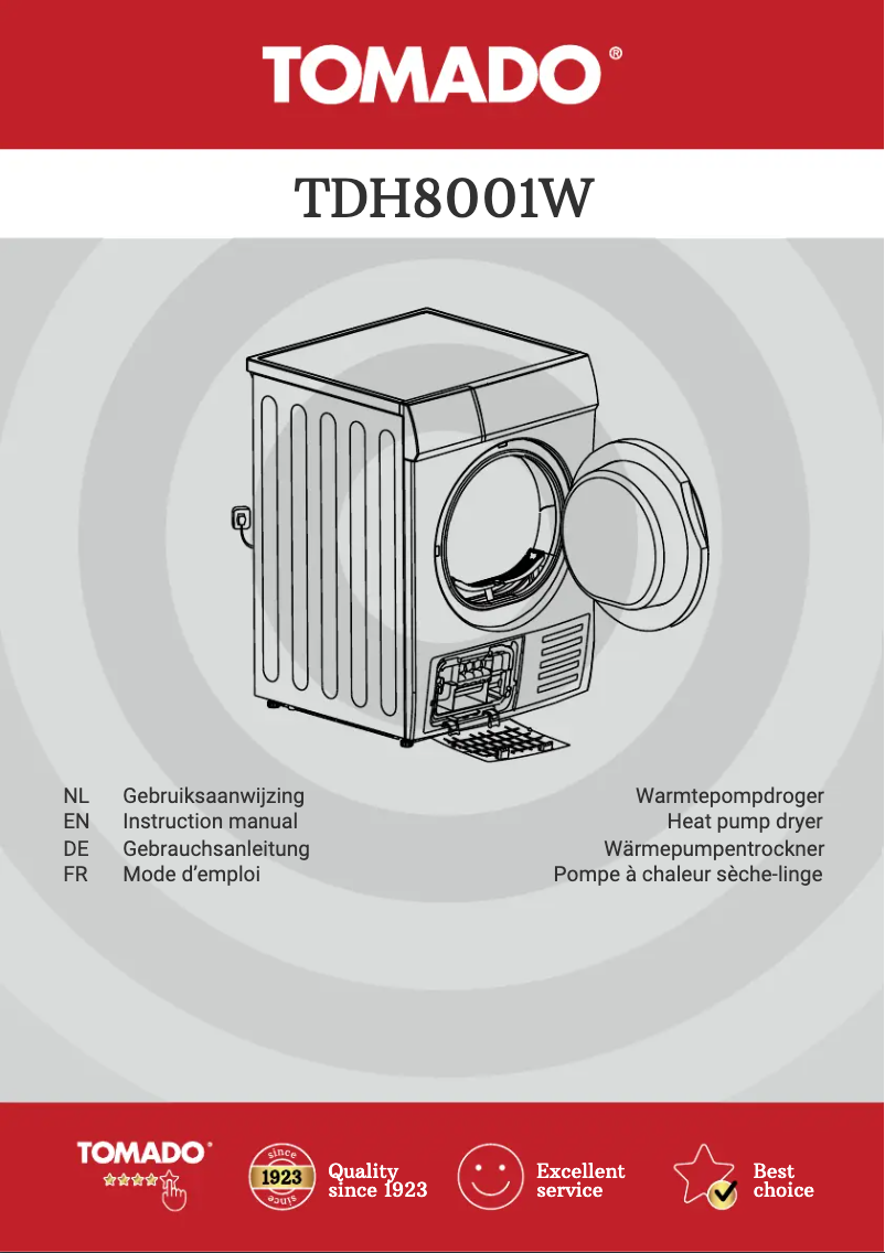 Imagen de la primera página del manual del dispositivo TDH8001W