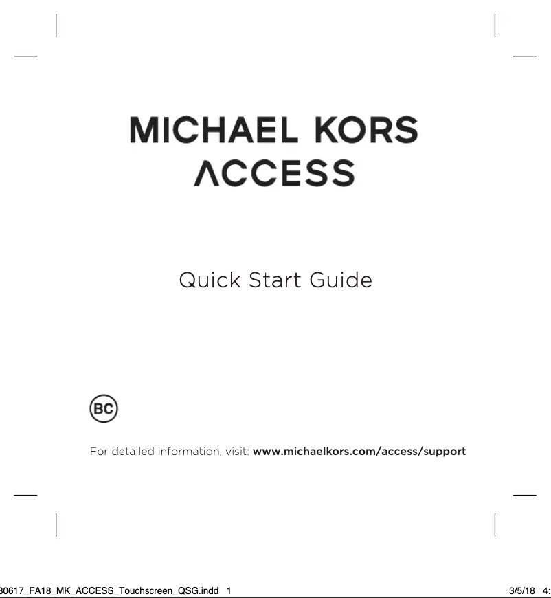 Página 1 del manual Manual de usuario Michael Kors Access Lexington Gen 5 MKT5096