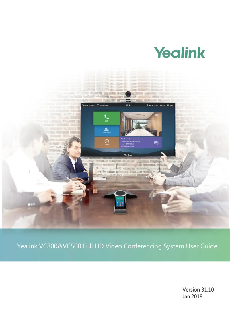 Página 1 del manual Manual de usuario Yealink VC500