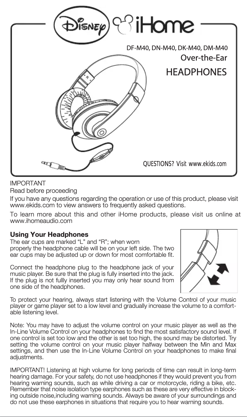 Imagen de la primera página del manual del dispositivo MR-M40