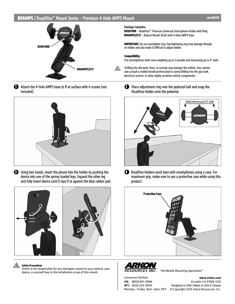 Página 1 del manual Manual de usuario Arkon RVAMPS