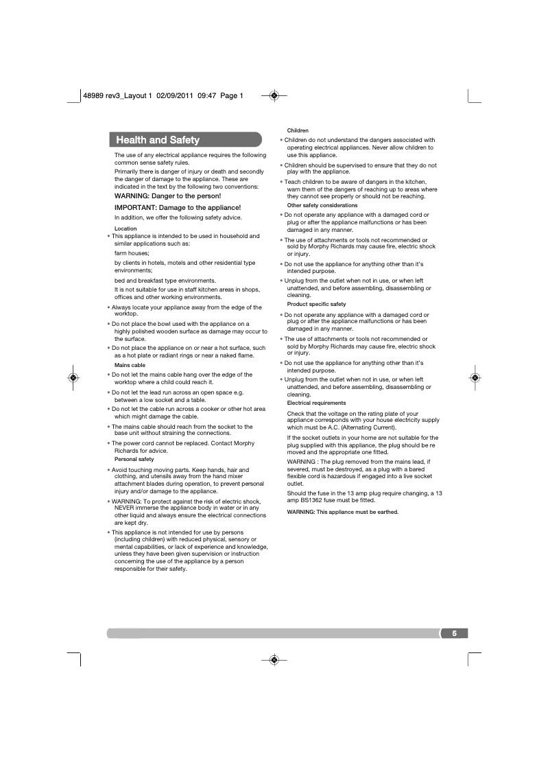 Imagen de la primera página del manual del dispositivo 48989