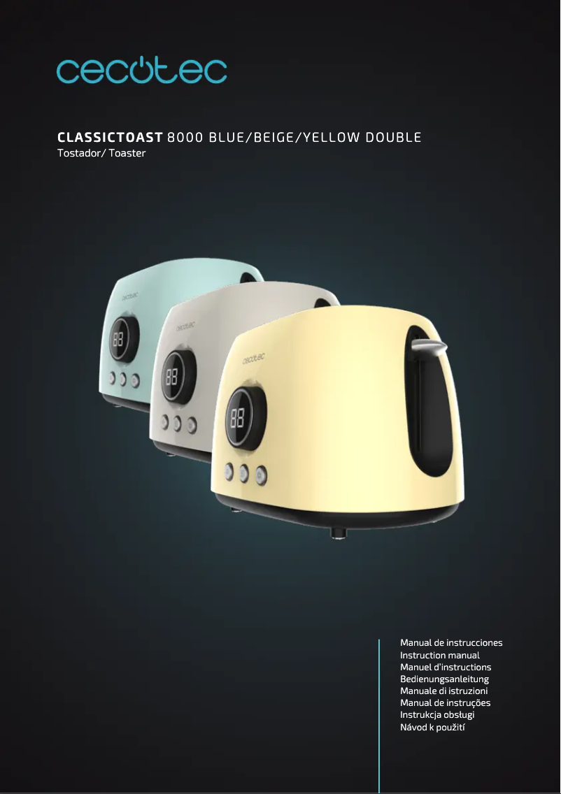 Página 1 del manual Manual de usuario Cecotec ClassicToast 8000