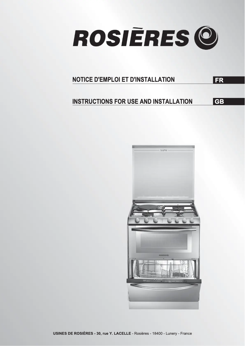 Página 1 del manual Manual de usuario Rosieres TRV 60 RB
