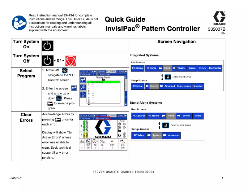 Imagen de la primera página del manual del dispositivo InvisiPac PC-8e