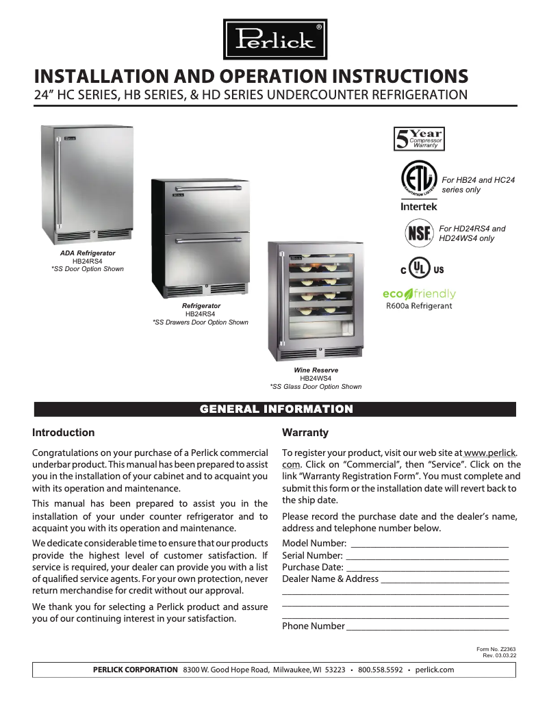 Imagen de la primera página del manual del dispositivo HC24RB-4-6