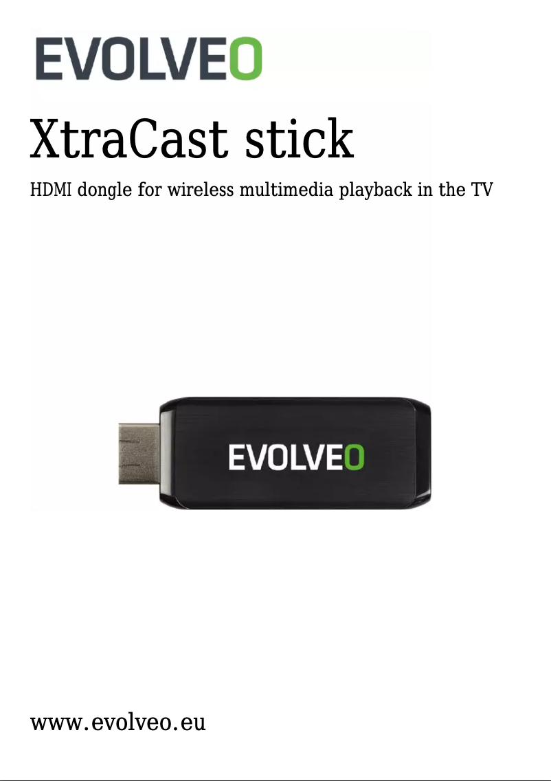 Imagen de la primera página del manual del dispositivo X-CAST