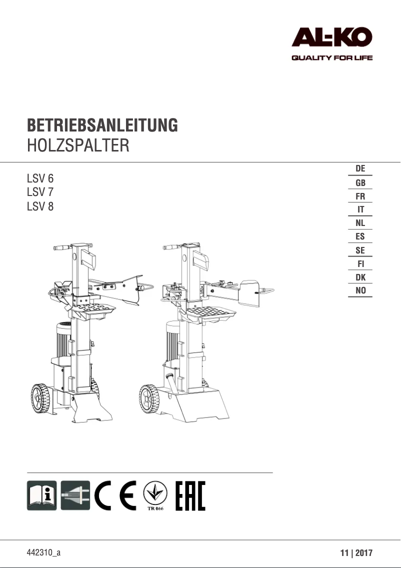 Imagen de la primera página del manual del dispositivo LSV 550/6