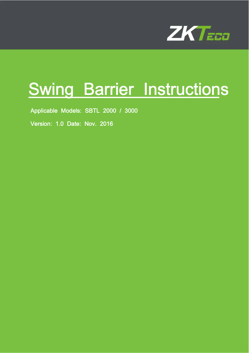 Imagen de la primera página del manual del dispositivo SBTL3011