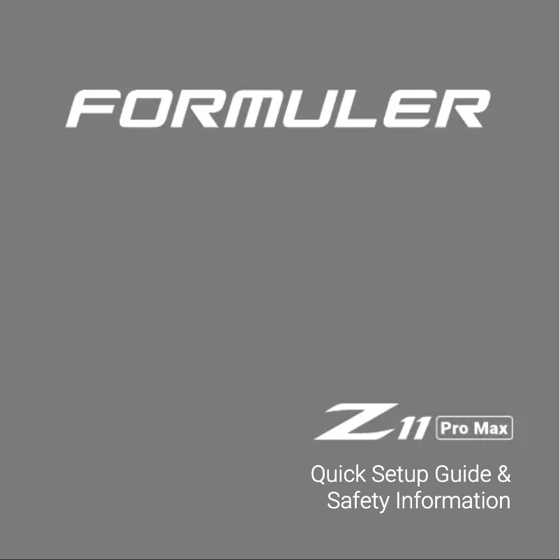 Página 1 del manual Manual de usuario Formuler Z11 Pro Max