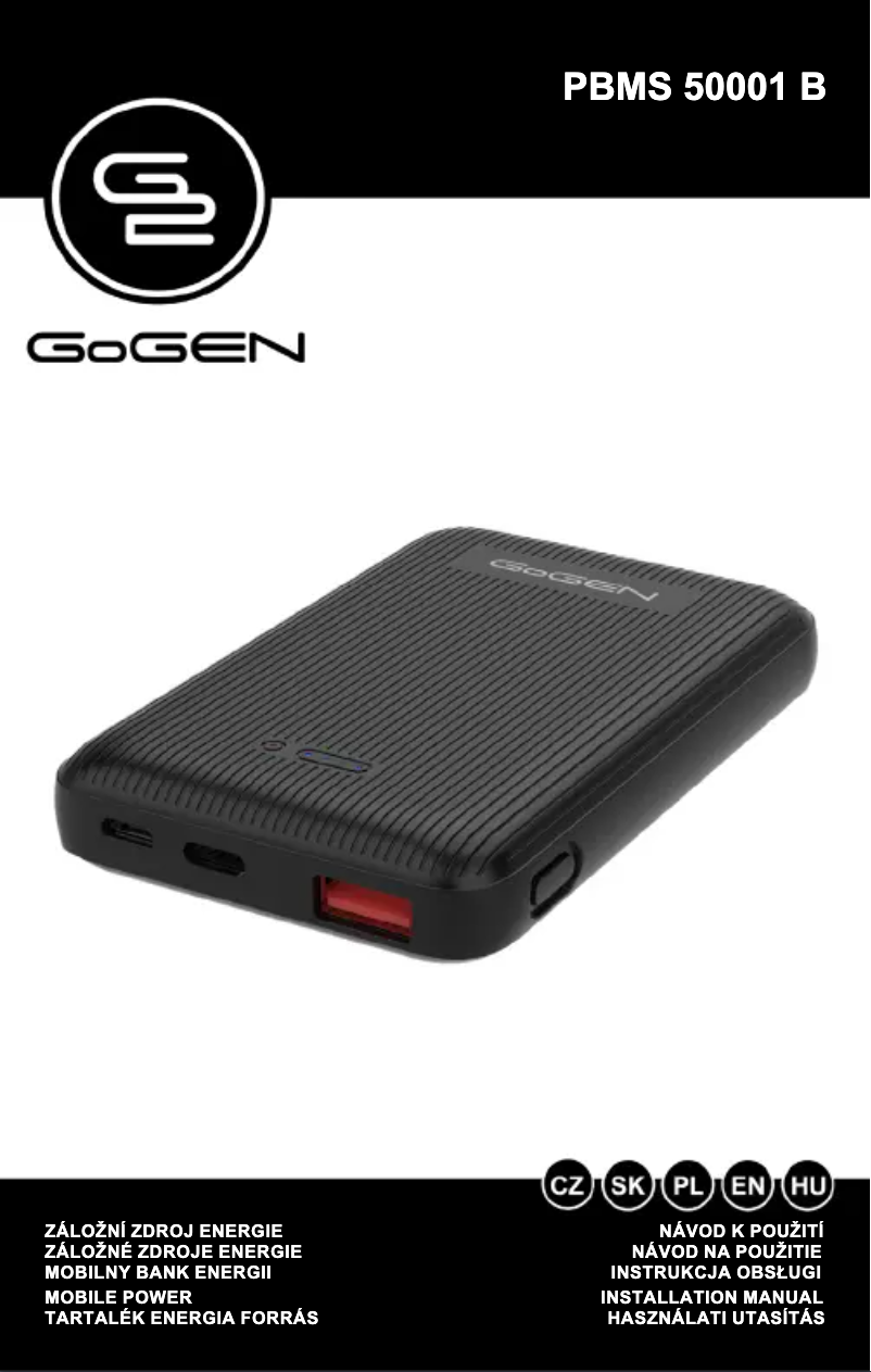 Imagen de la primera página del manual del dispositivo PBMS50001B