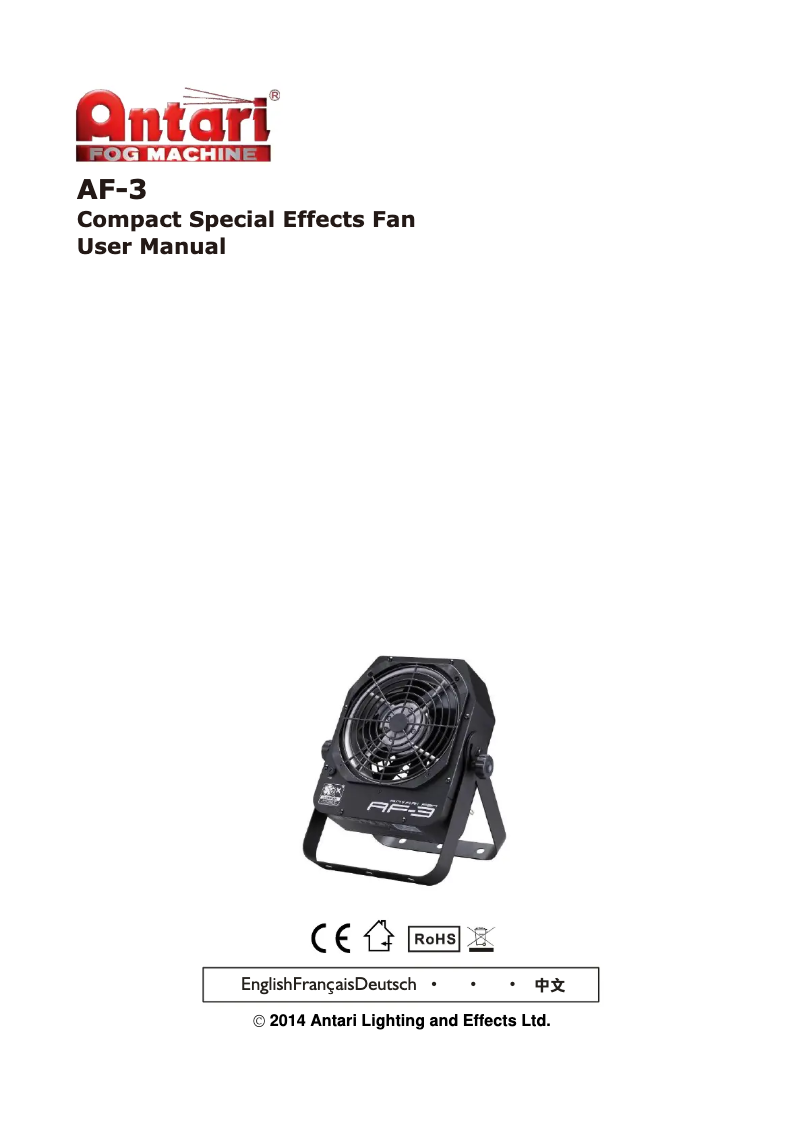 Imagen de la primera página del manual del dispositivo AF-3R