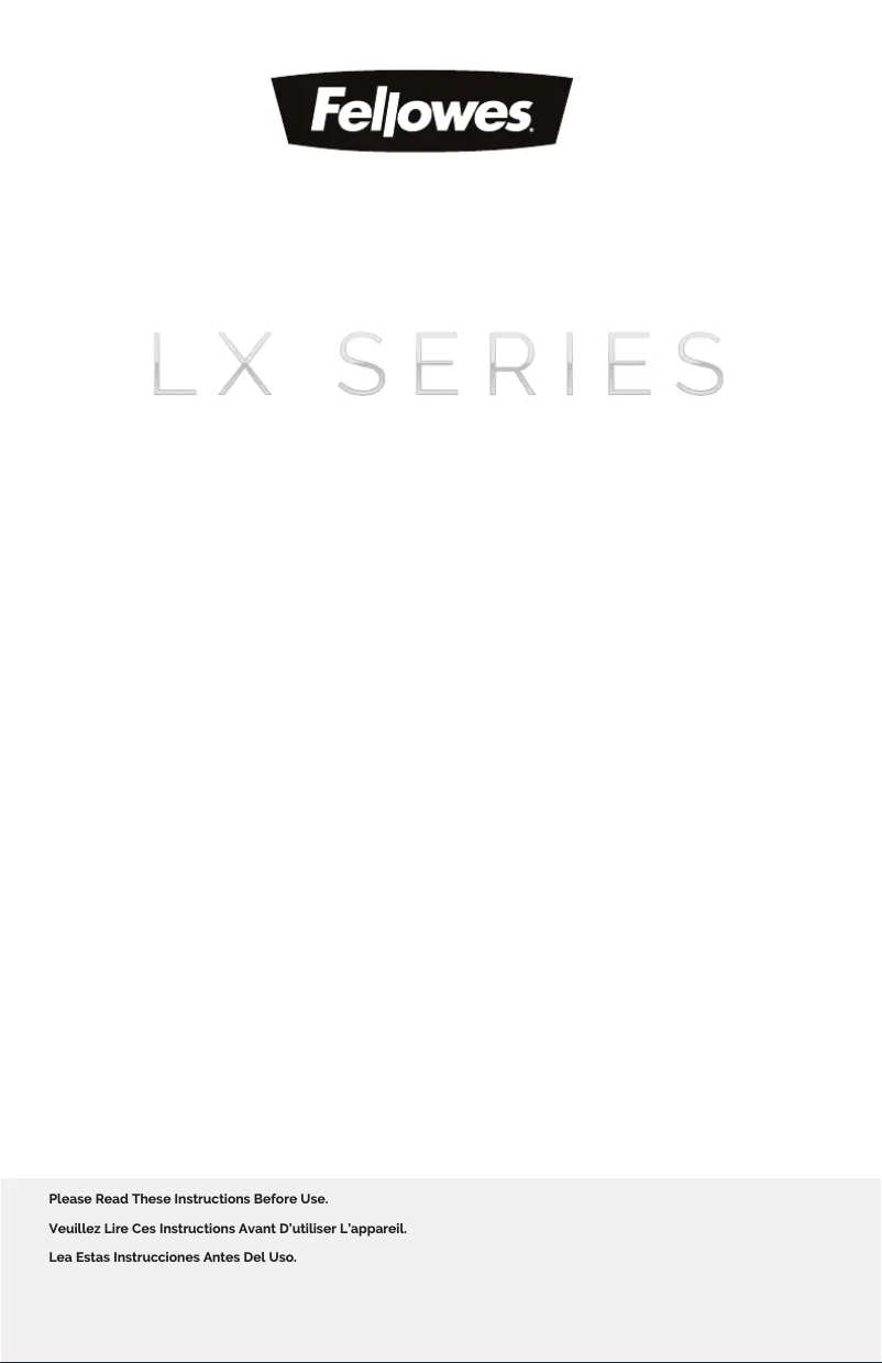 Imagen de la primera página del manual del dispositivo Powershred LX20M