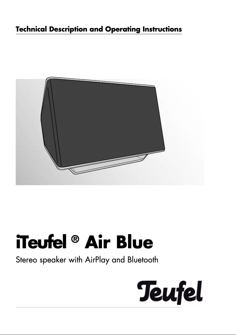 Página 1 del manual Manual de usuario Teufel iTeufel Air Blue