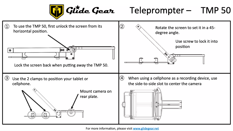 Página 1 del manual Manual de usuario Glide Gear TMP 50