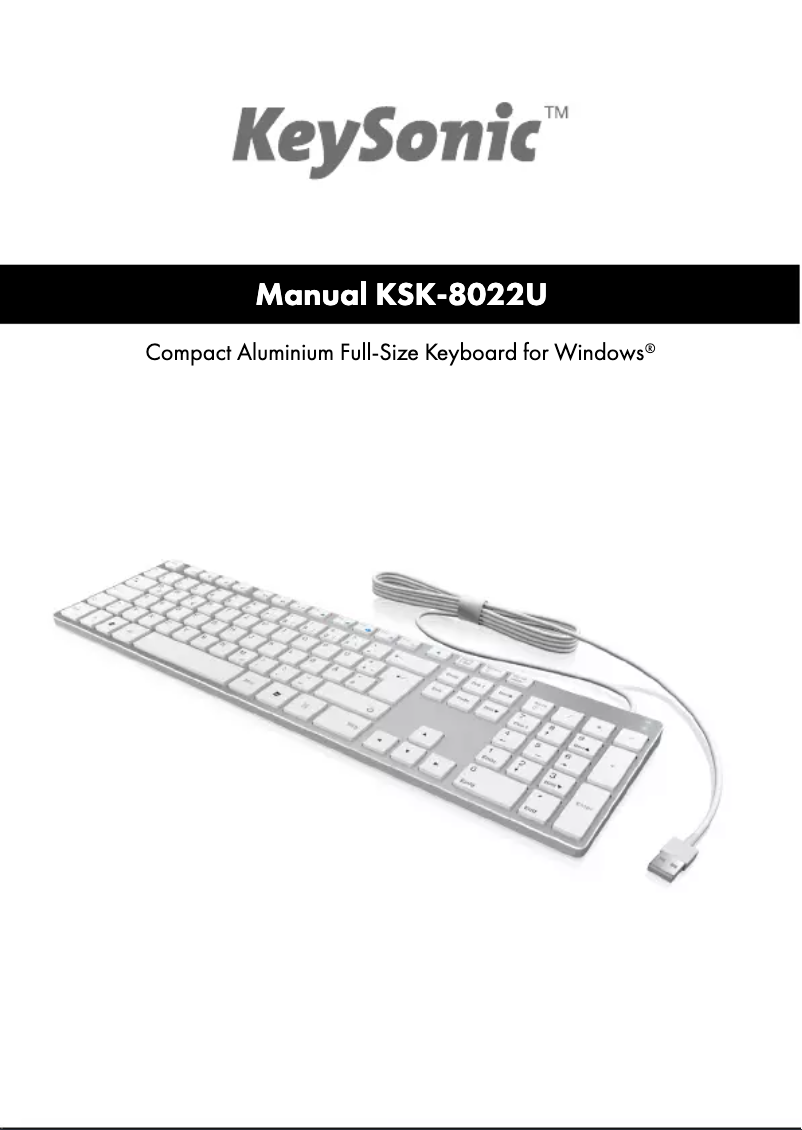 Imagen de la primera página del manual del dispositivo KSK-8022U