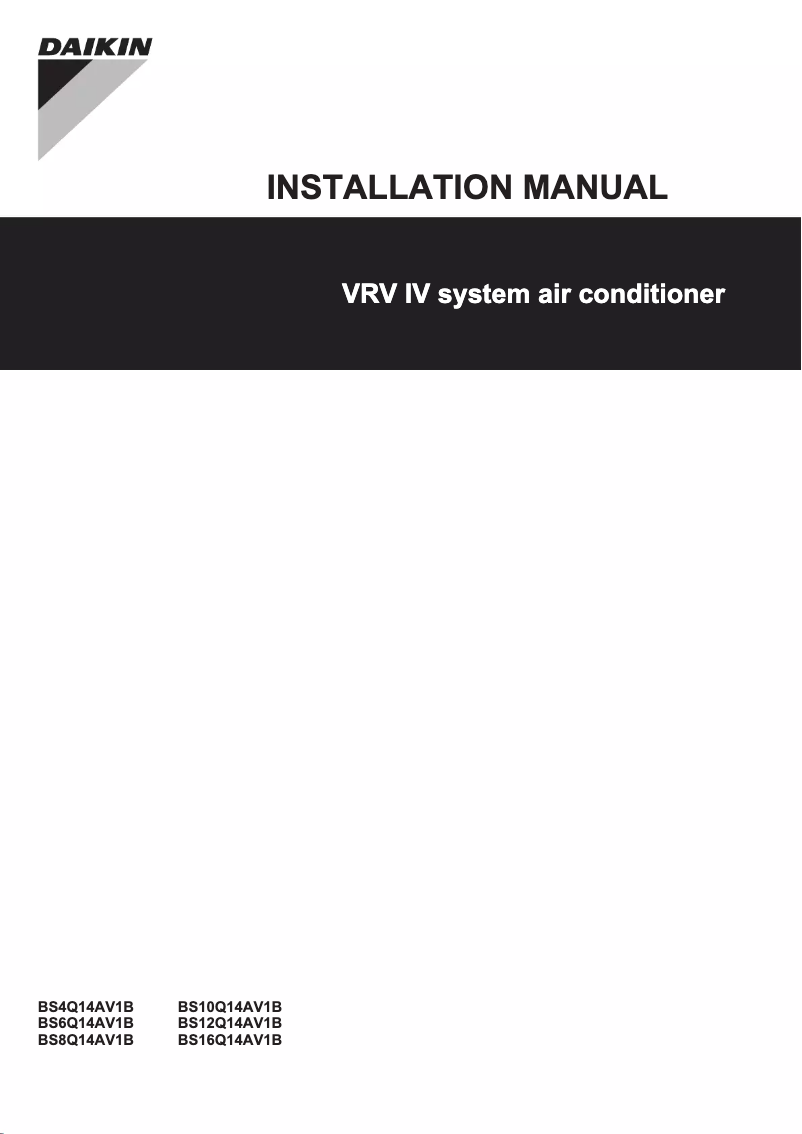 Página nº 1 - Manual de usuario Daikin BS8Q14AV1B