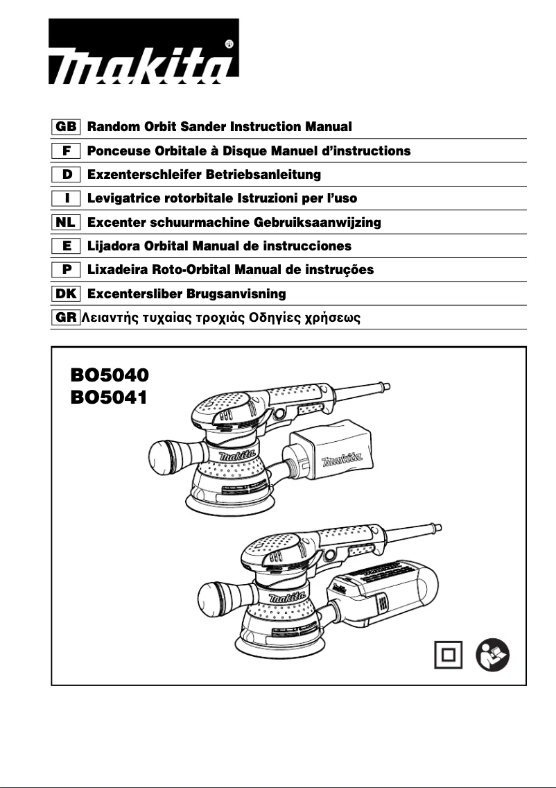 Página 1 del manual Manual de usuario Makita BO5041K