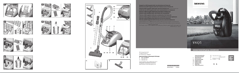Imagen de la primera página del manual del dispositivo VSQ5MSA332