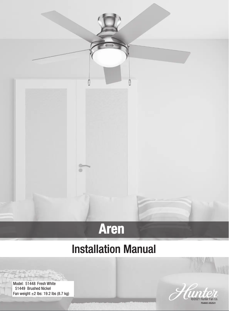 Página nº 1 - Manual de usuario Hunter Aren