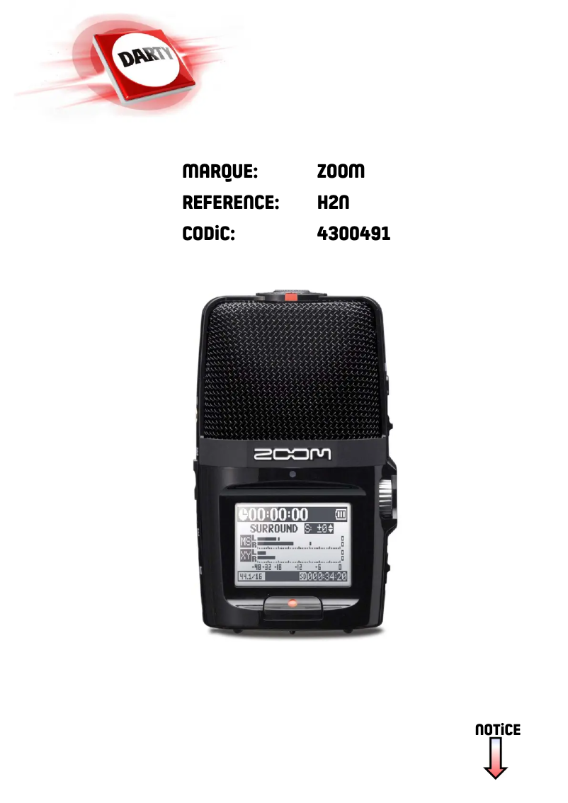 Página 1 del manual Manual de usuario Zoom H2n