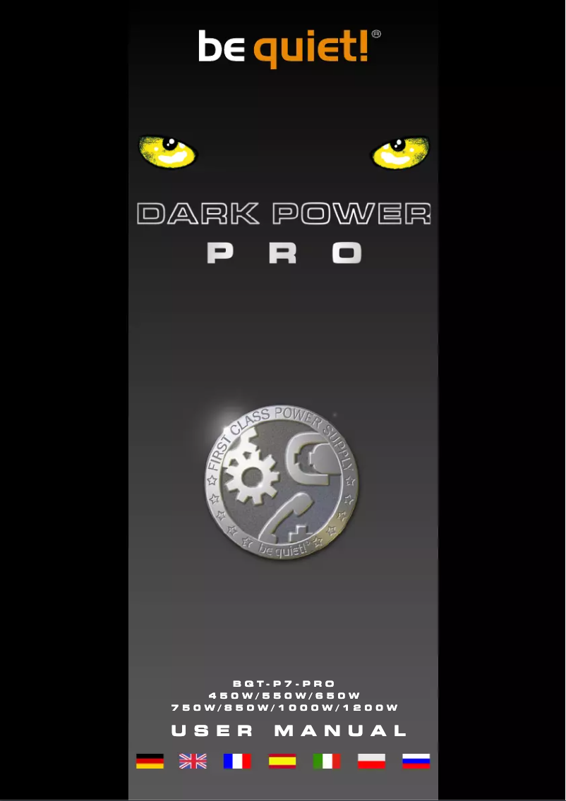 Página 1 del manual Manual de usuario Be Quiet! Dark Power PRO 450W