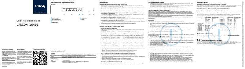 Imagen de la primera página del manual del dispositivo 1640E
