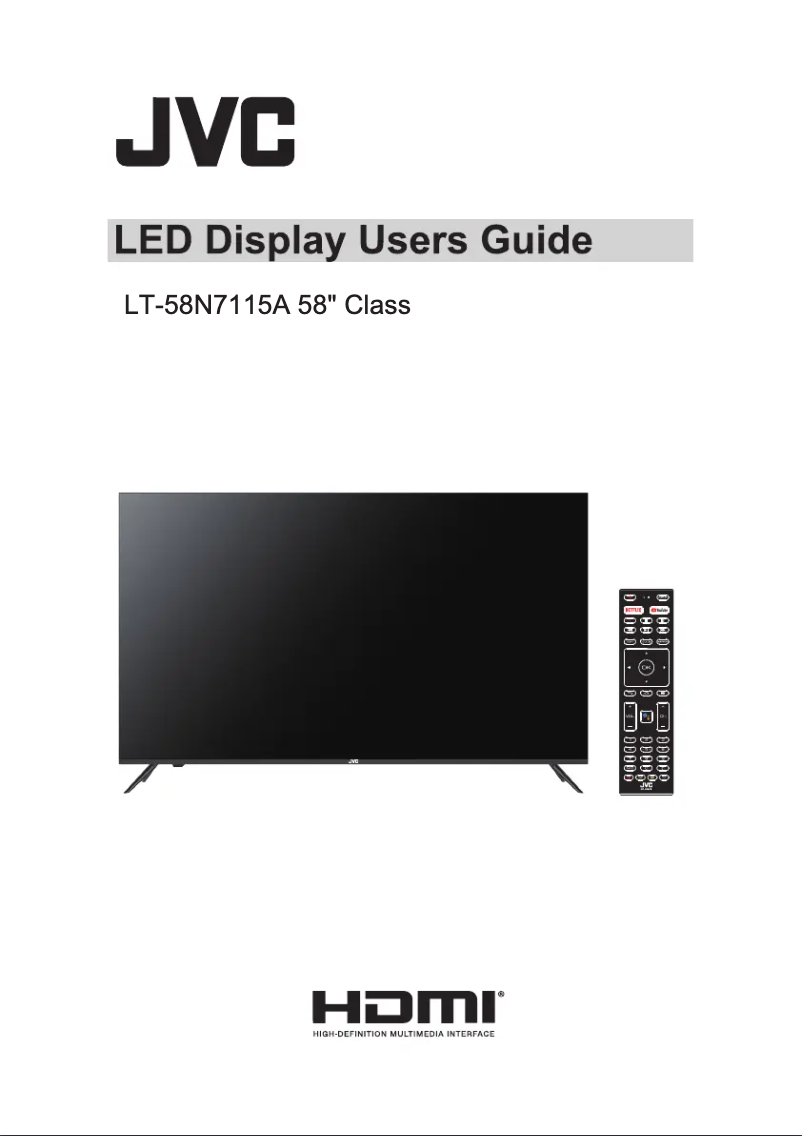Página 1 del manual Manual de usuario JVC LT-58N7115A