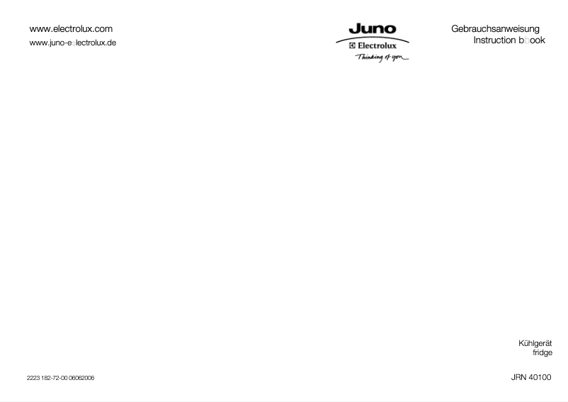 Imagen de la primera página del manual del dispositivo JRN40100