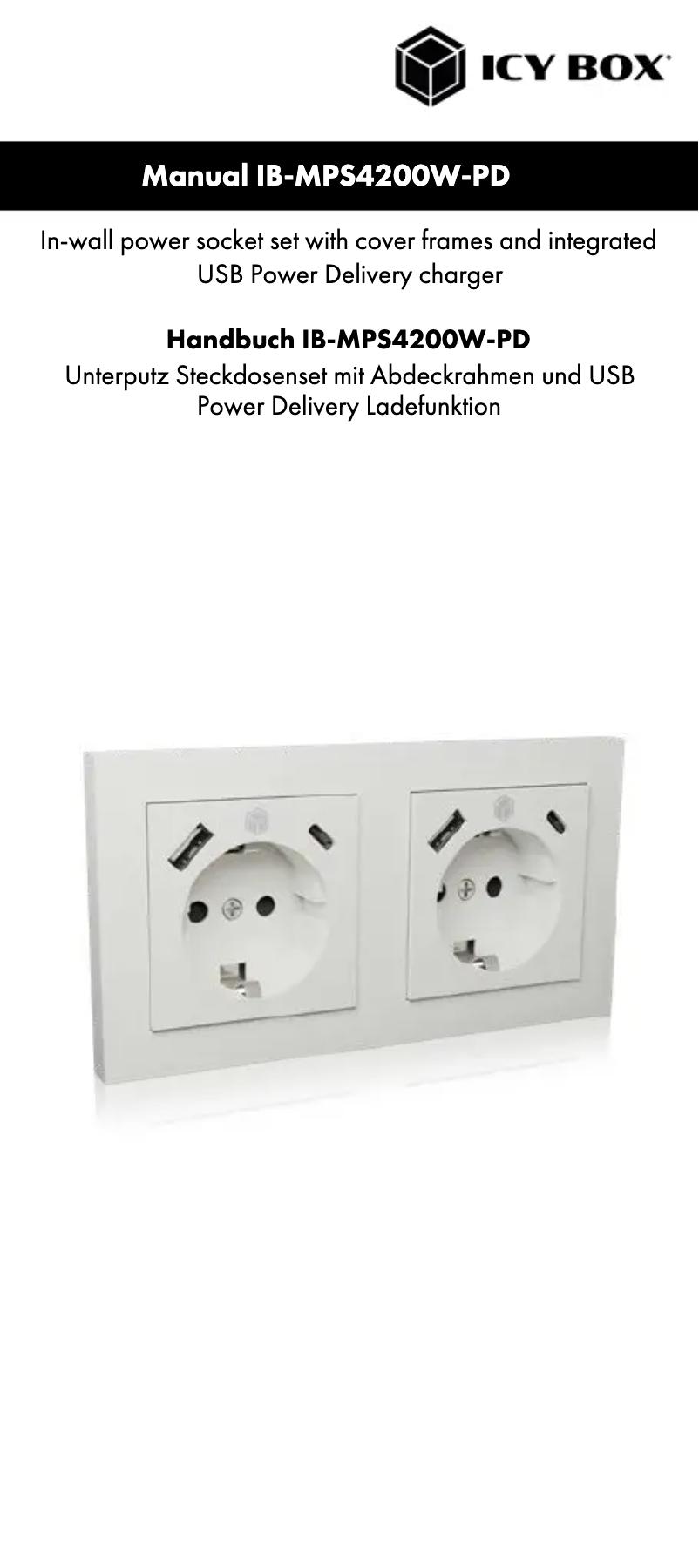 Página nº 1 - Manual de usuario Icy Box IB-MPS4200W-PD