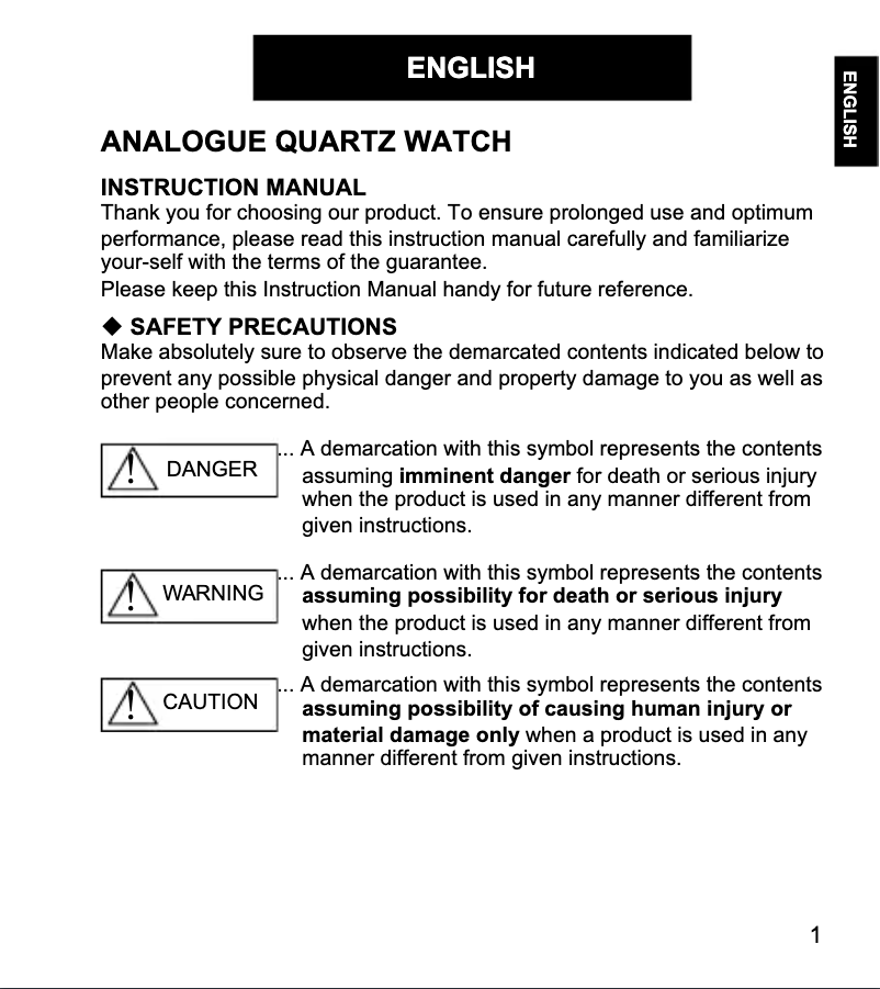 Página 1 del manual Manual de usuario ORIENT Contemporary RF-QD0002B