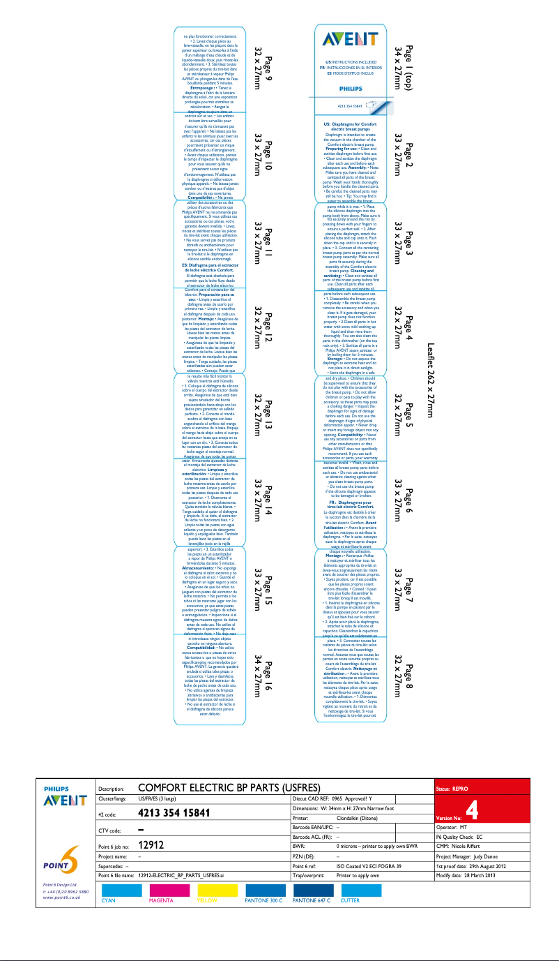 Imagen de la primera página del manual del dispositivo AVENT SCF110