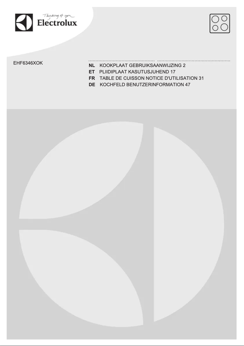 Página 1 del manual Manual de usuario Electrolux EHF6346XOK
