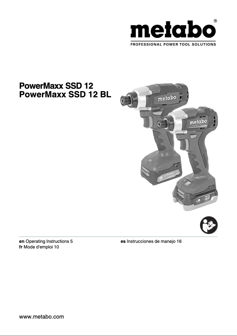 Imagen de la primera página del manual del dispositivo PowerMaxx SSD 12
