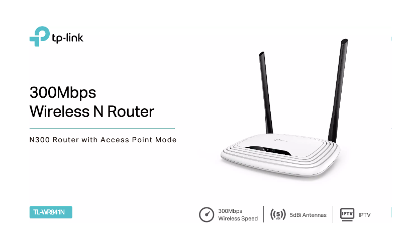Imagen de la primera página del manual del dispositivo TL-WR841N